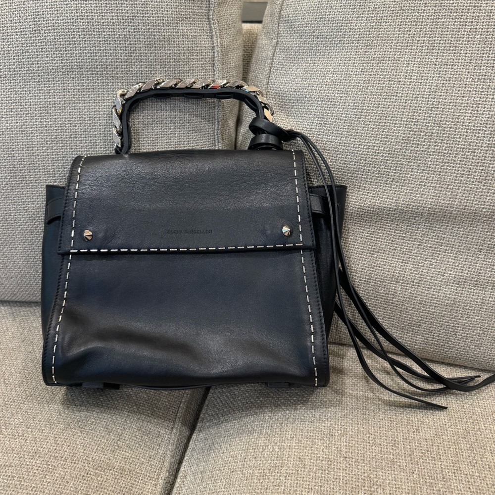 Elena Ghisellini - Black Leather Crossbody Purse